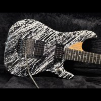Washburn Custom Shop N4 Nuno Bettencourt Signature / Black-White Splatter